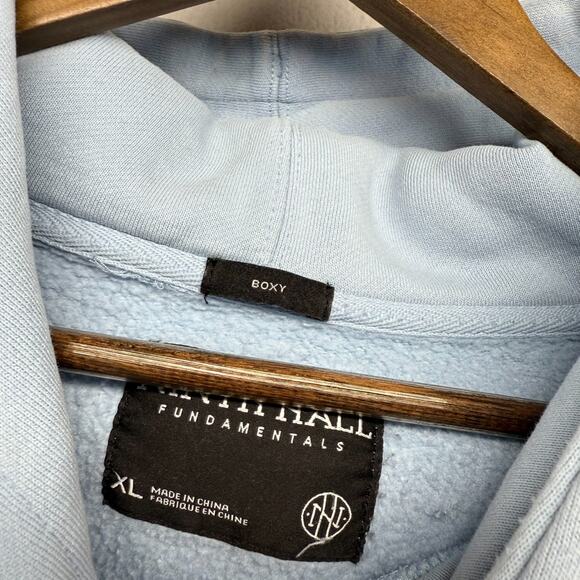 Ninth Hall Fundamentals Sweatshirt Men's XL Blue Boxy Faded Distressed Logo - Picture 9 of 16